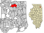 DuPage County Illinois Incorporated and Unincorporated areas Bloomingdale Highlighted